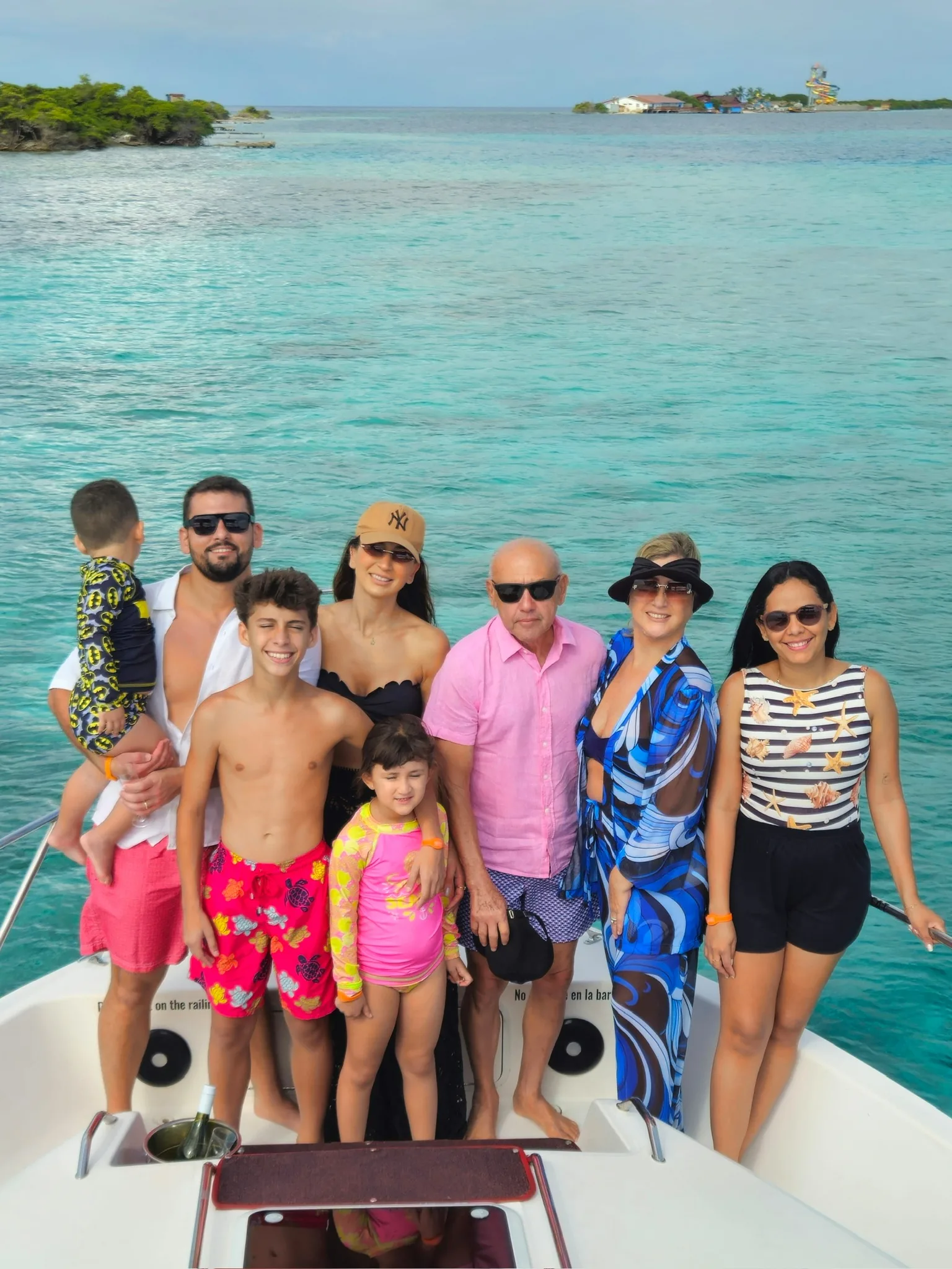 A family on board of The Midnight Sun Yacht